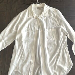 Banana Republic Light Off White Blouse Medium